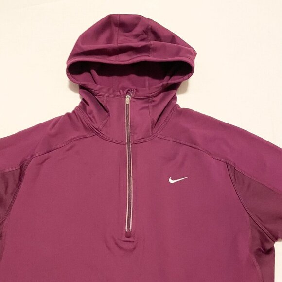 Nike Dry Fit Womens Size Large Half Zip Hooded Pullover - Picture 2 of 14